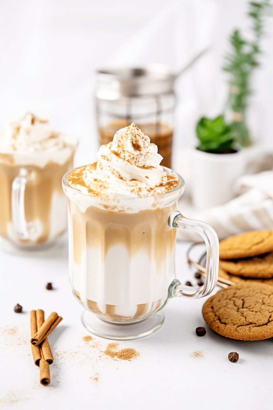 Ingredients for Keto Gingerbread Latte Mocktail