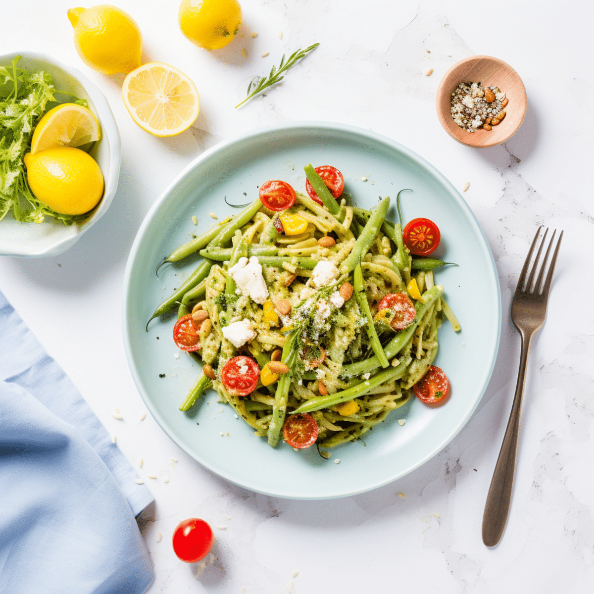 keto green bean and feta pasta recipe_001