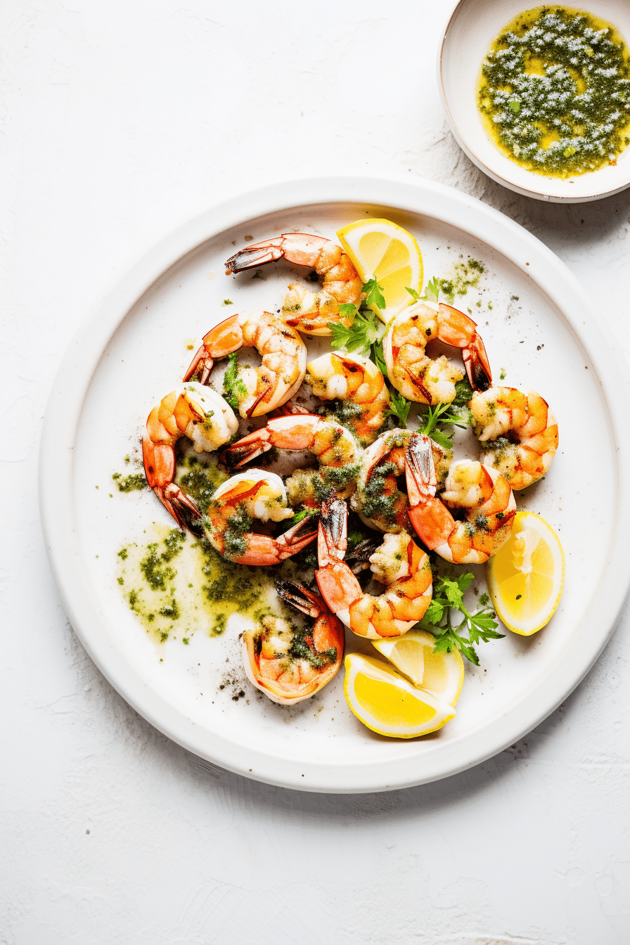 Keto Grilled Shrimp Served