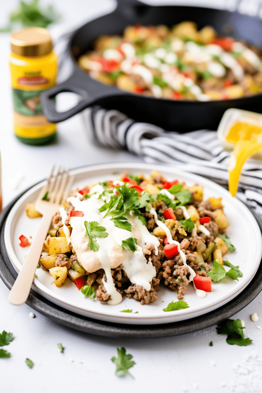Keto Ground Beef and Cauliflower Hash