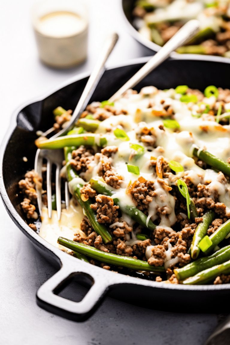 Keto Ground Beef and Green Bean Skillet_001