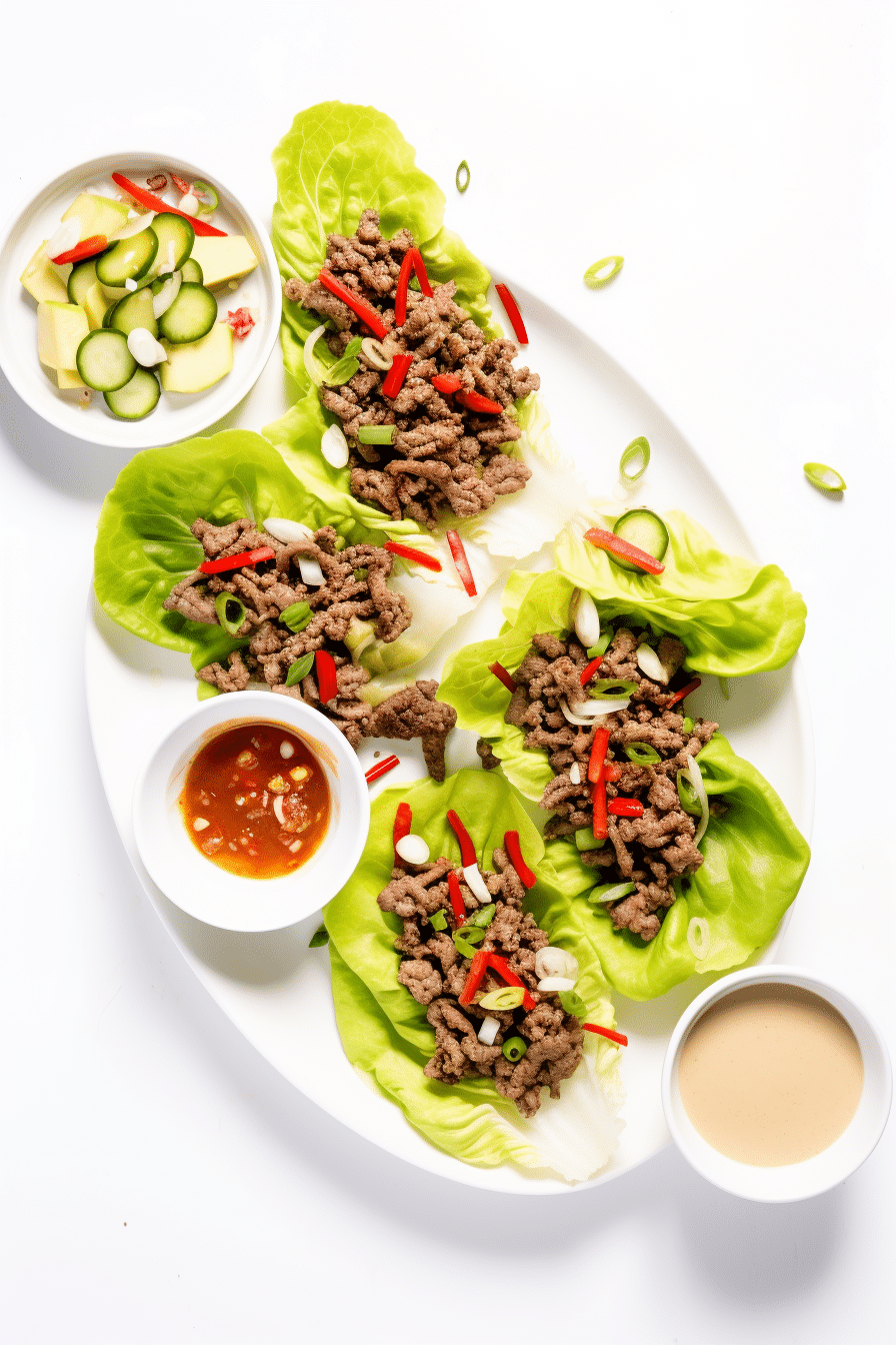 Preparing Keto Ground Beef Lettuce Wraps