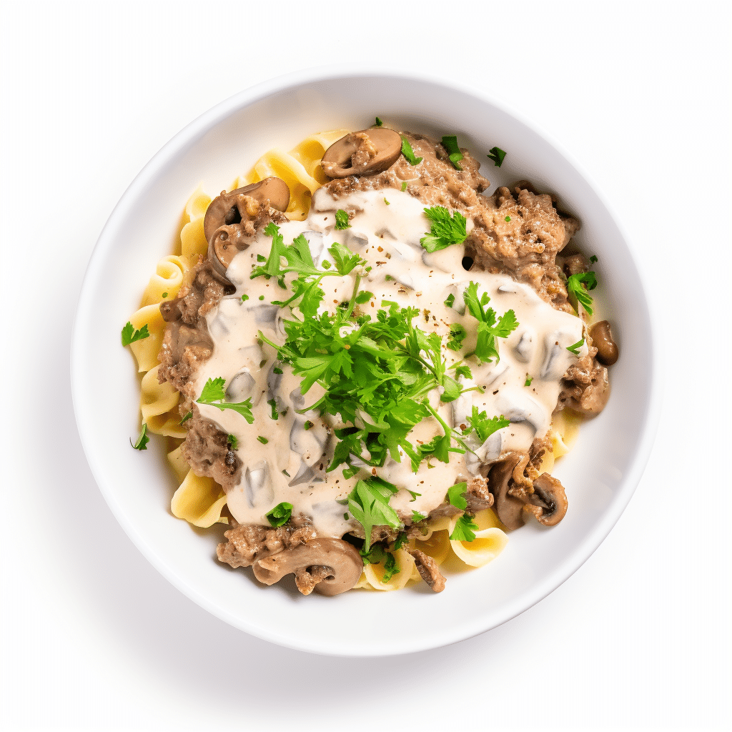 Keto Ground Beef Stroganoff Cooking