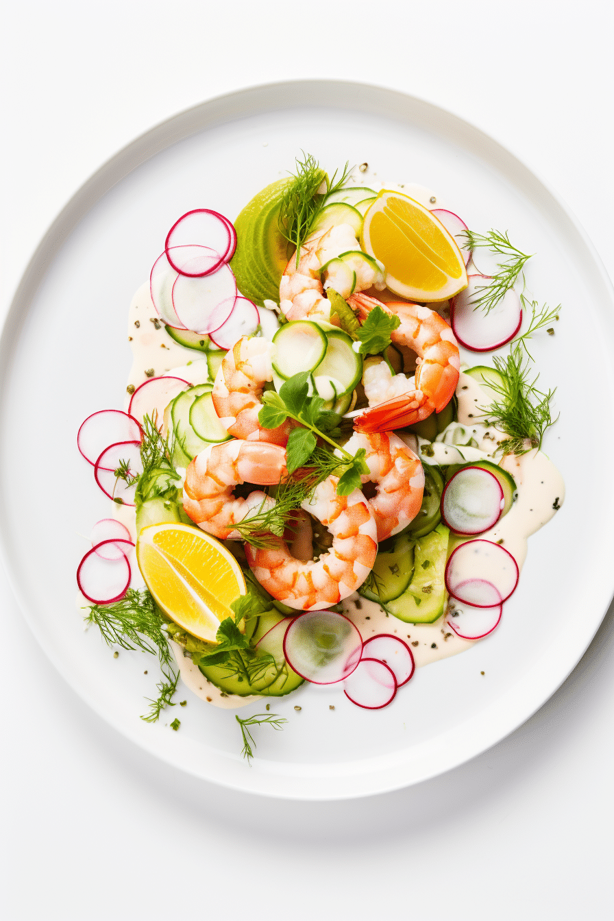 Preparing Keto Lemon Dill Shrimp Salad