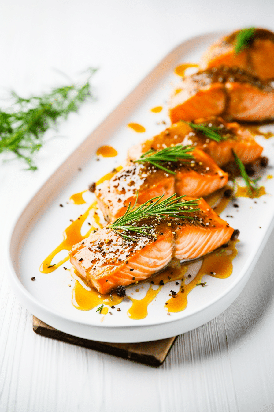 Keto Maple Mustard Salmon Ready to Serve
