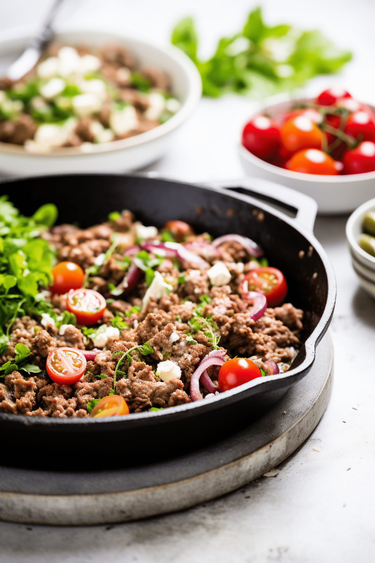 Keto Mediterranean Beef and Olive Skillet_001