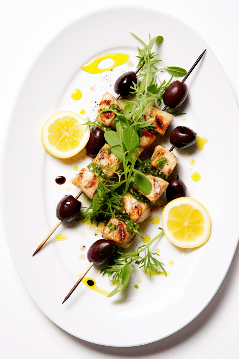 Keto Mediterranean Chicken and Olive Skewers_001