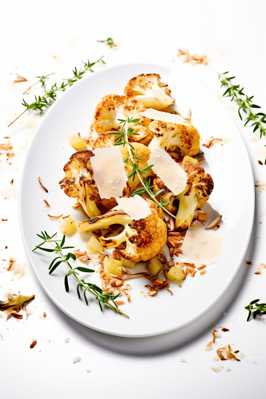 Preparing Keto Parmesan and Thyme Roasted Cauliflower