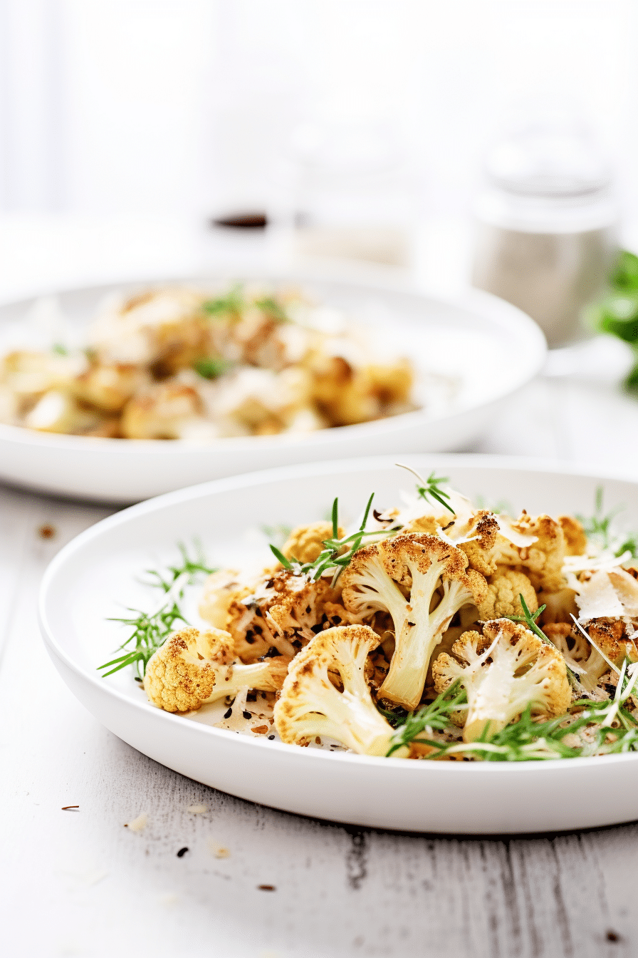 Keto Parmesan and Thyme Roasted Cauliflower