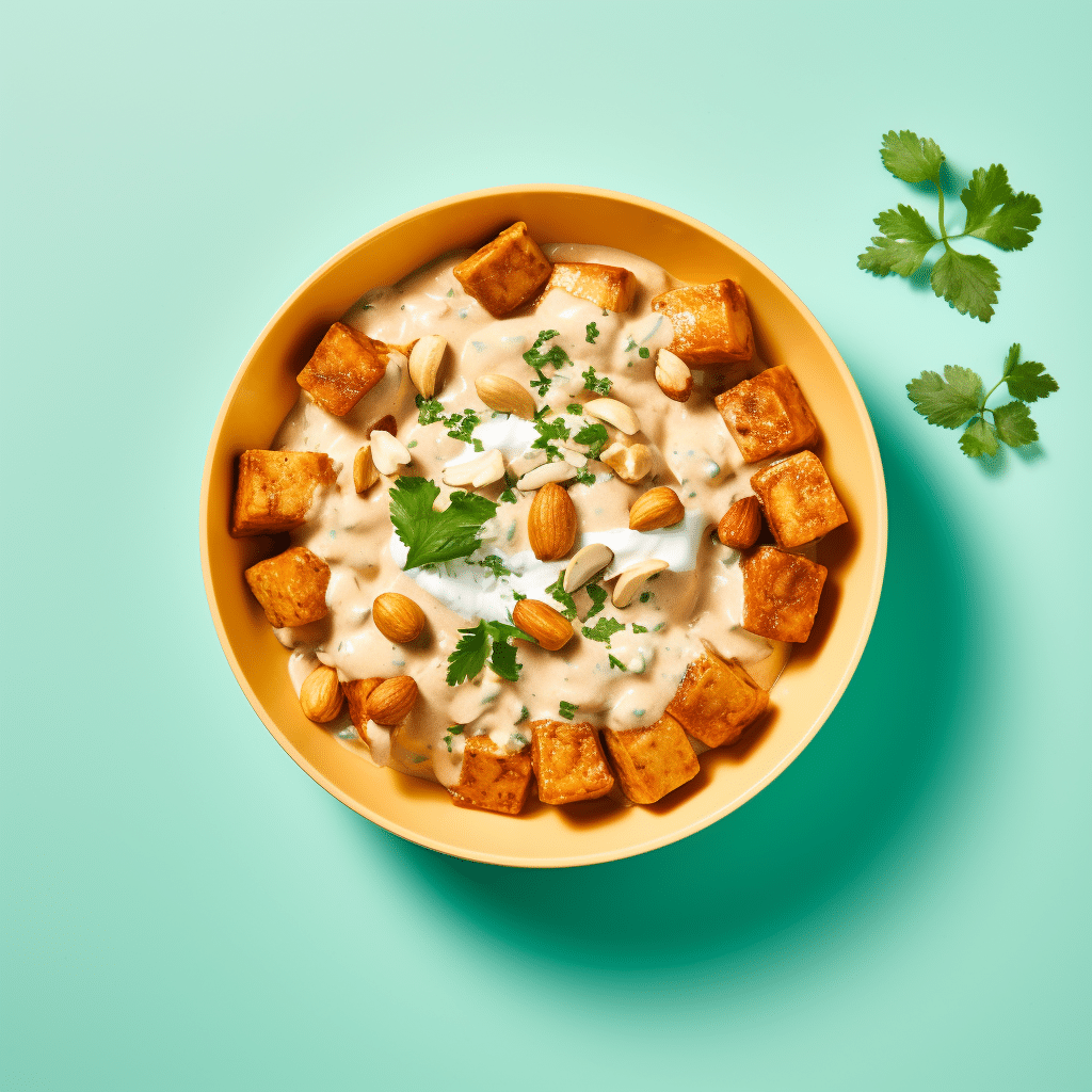 Paneer Cubes Simmering in Curry