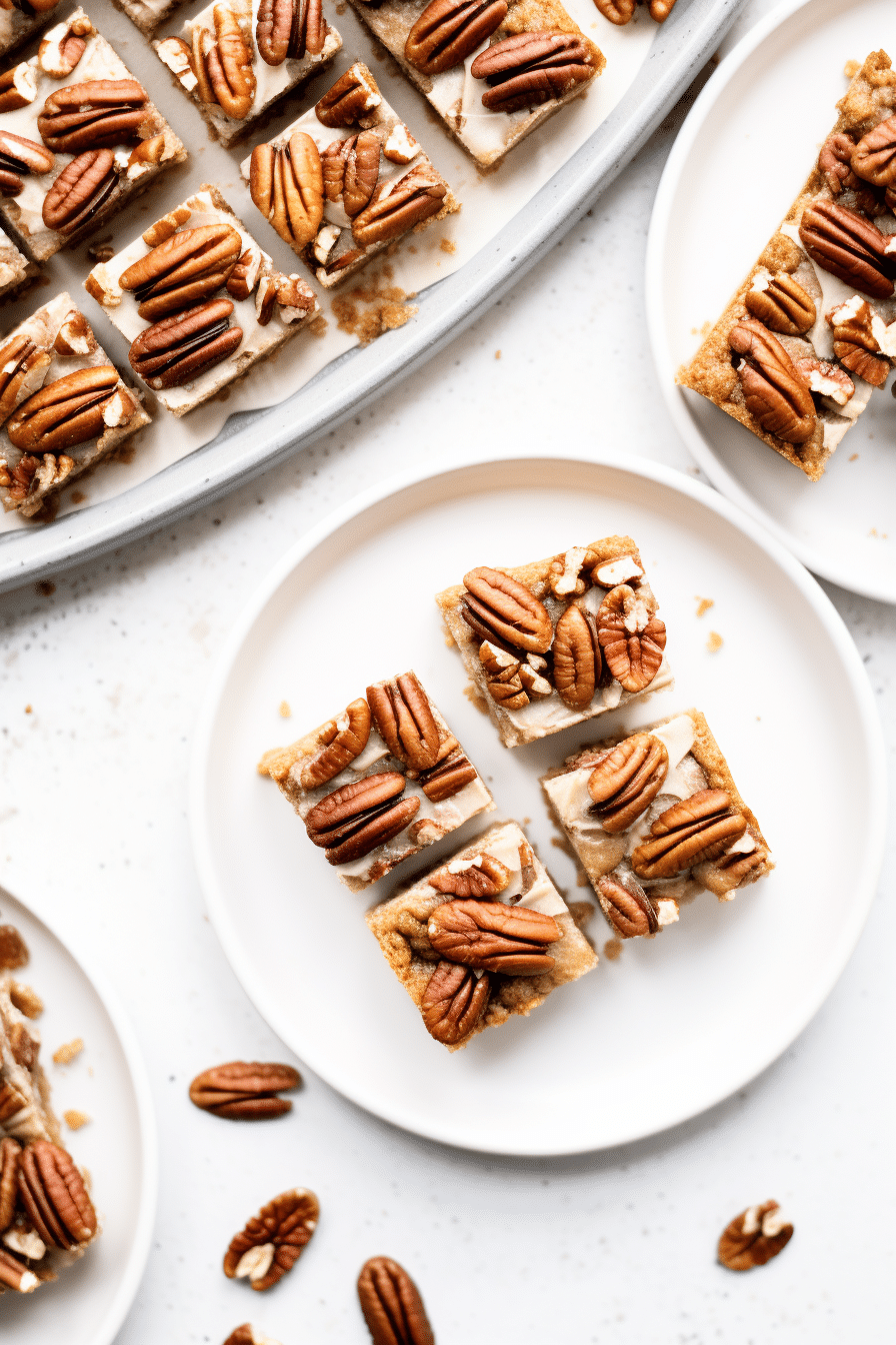 Keto Pecan Pie Bars Baking