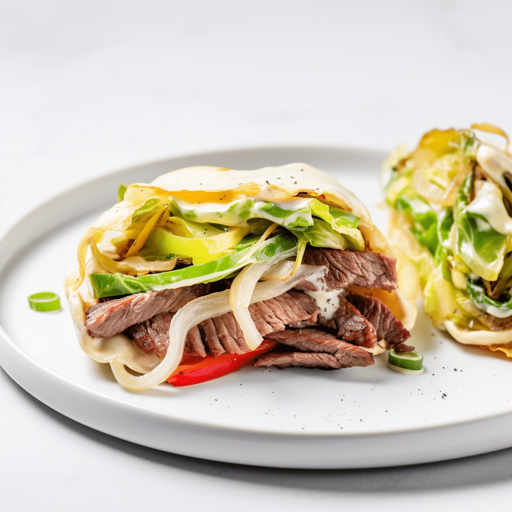 Keto Philly Cheesesteak Cooking Process