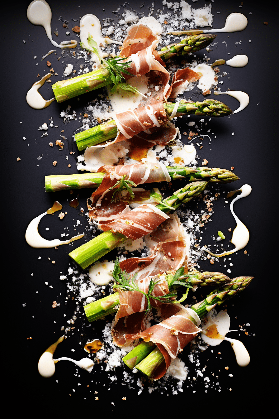 Keto Prosciutto Wrapped Asparagus with Gorgonzola Ready to Serve