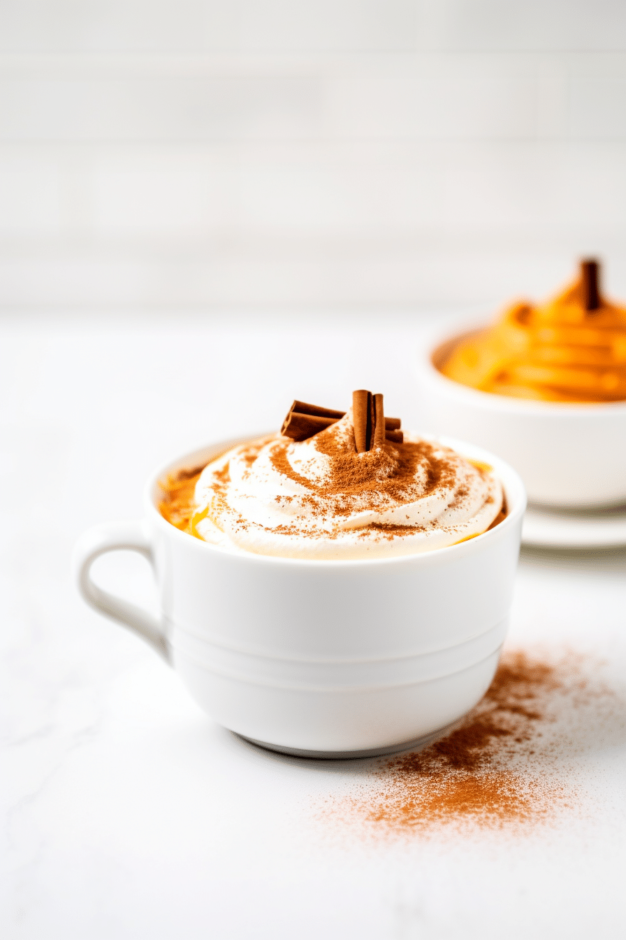 Keto Pumpkin Spice Mousse in Serving Dish