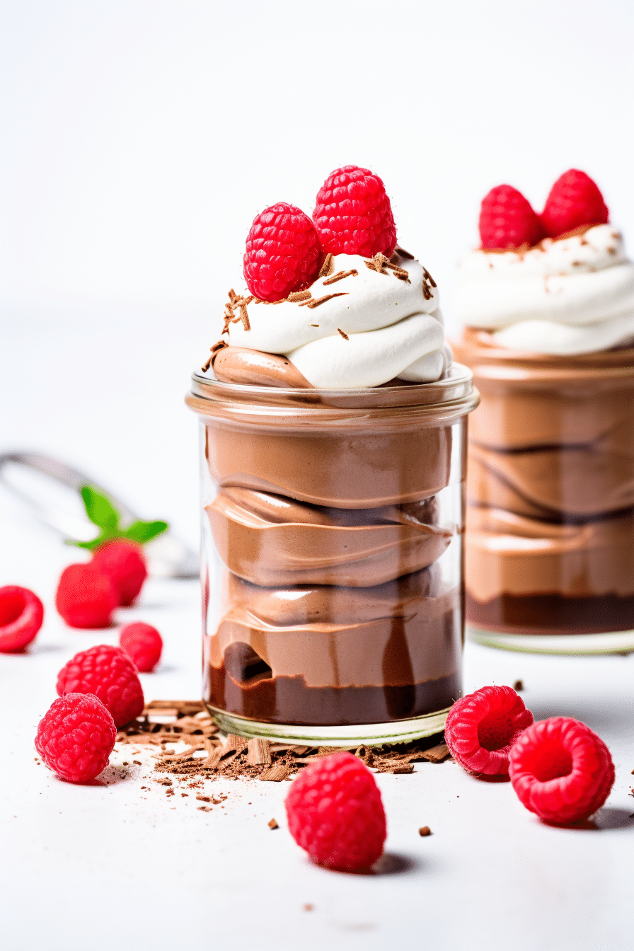 Keto Raspberry and Chocolate Mousse