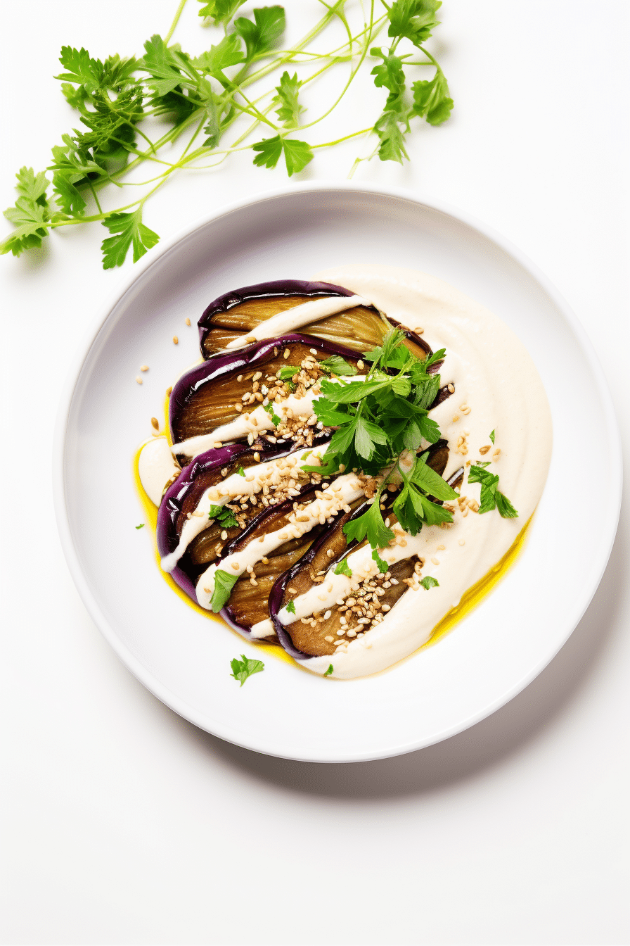 Keto Roasted Eggplant and Tahini Dip Ready to Serve