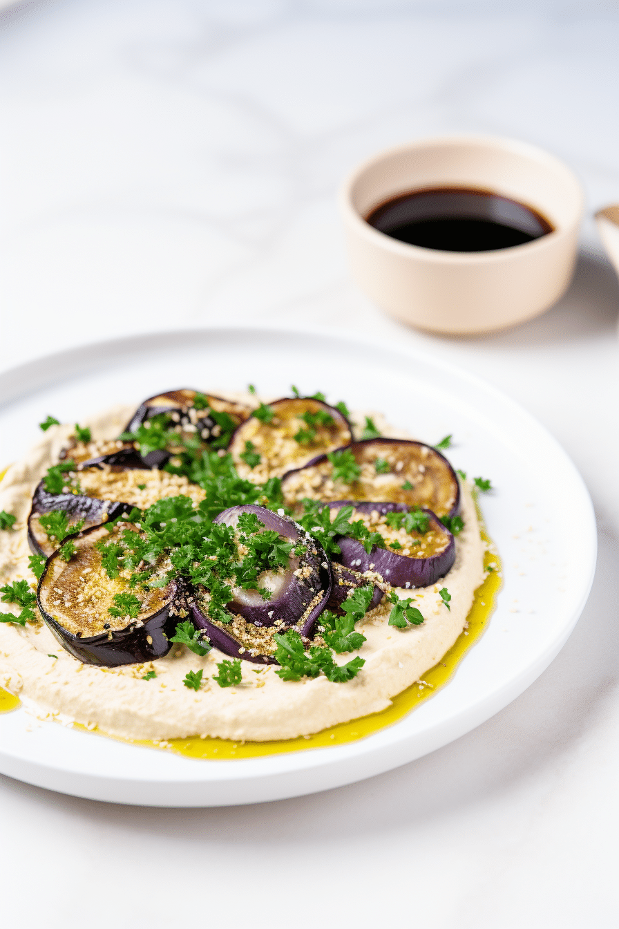 Ingredients for Keto Roasted Eggplant and Tahini Dip