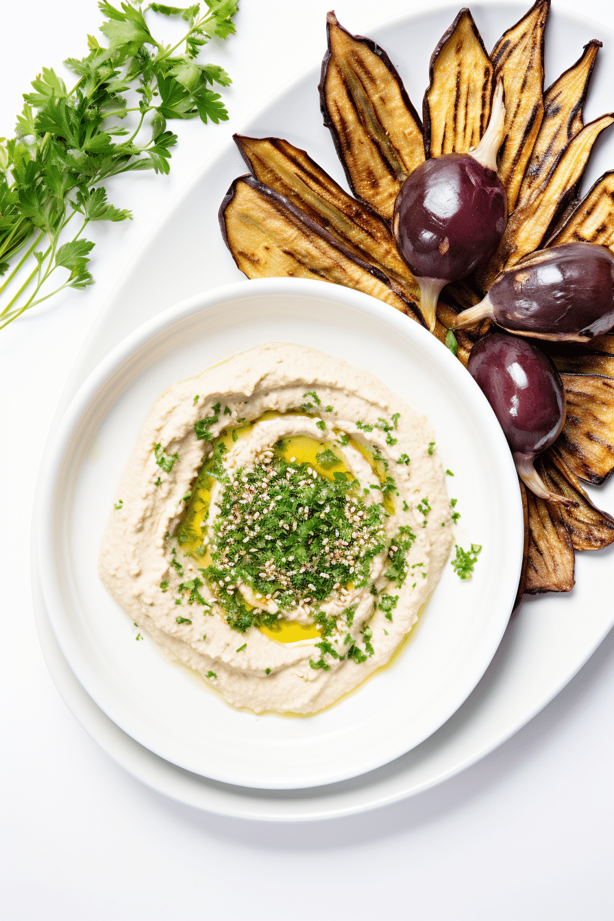 Keto Roasted Eggplant and Tahini Dip