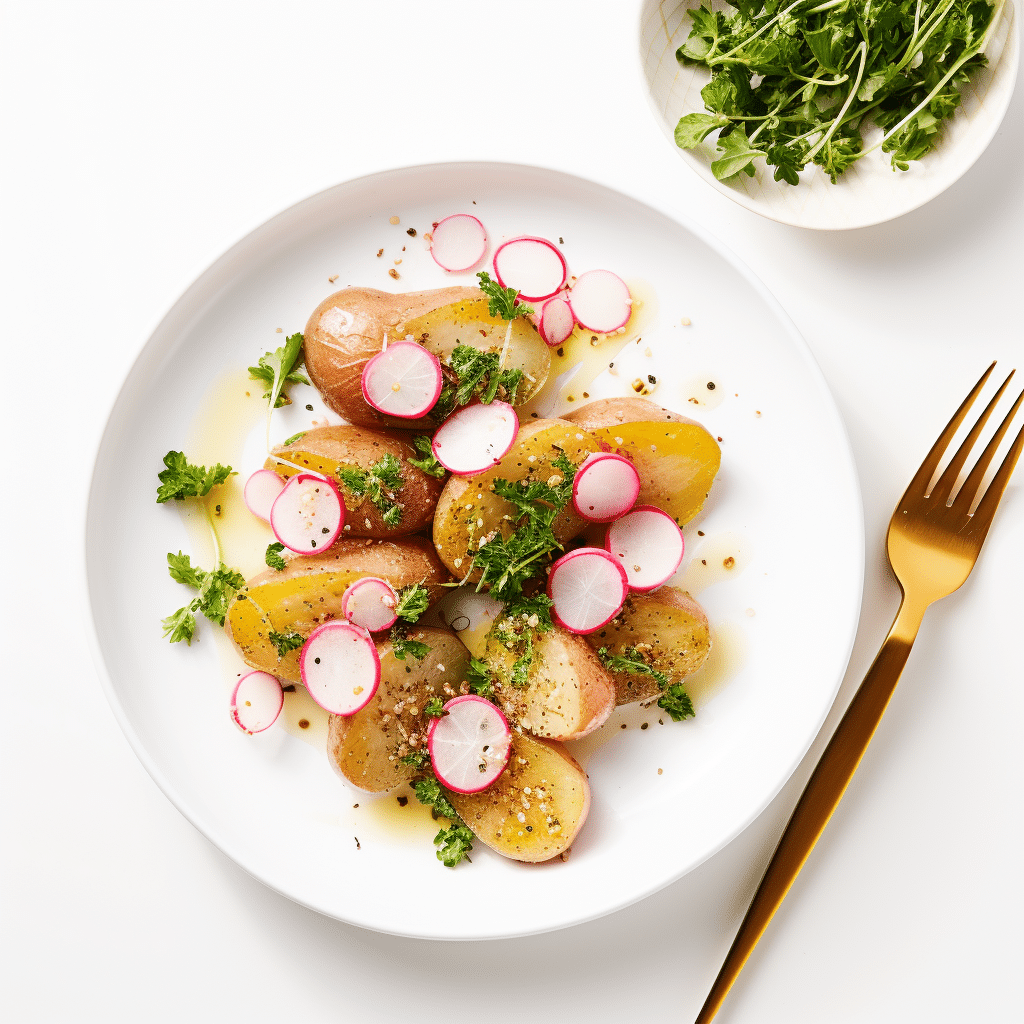 Seasoned Radishes Ready for Roasting