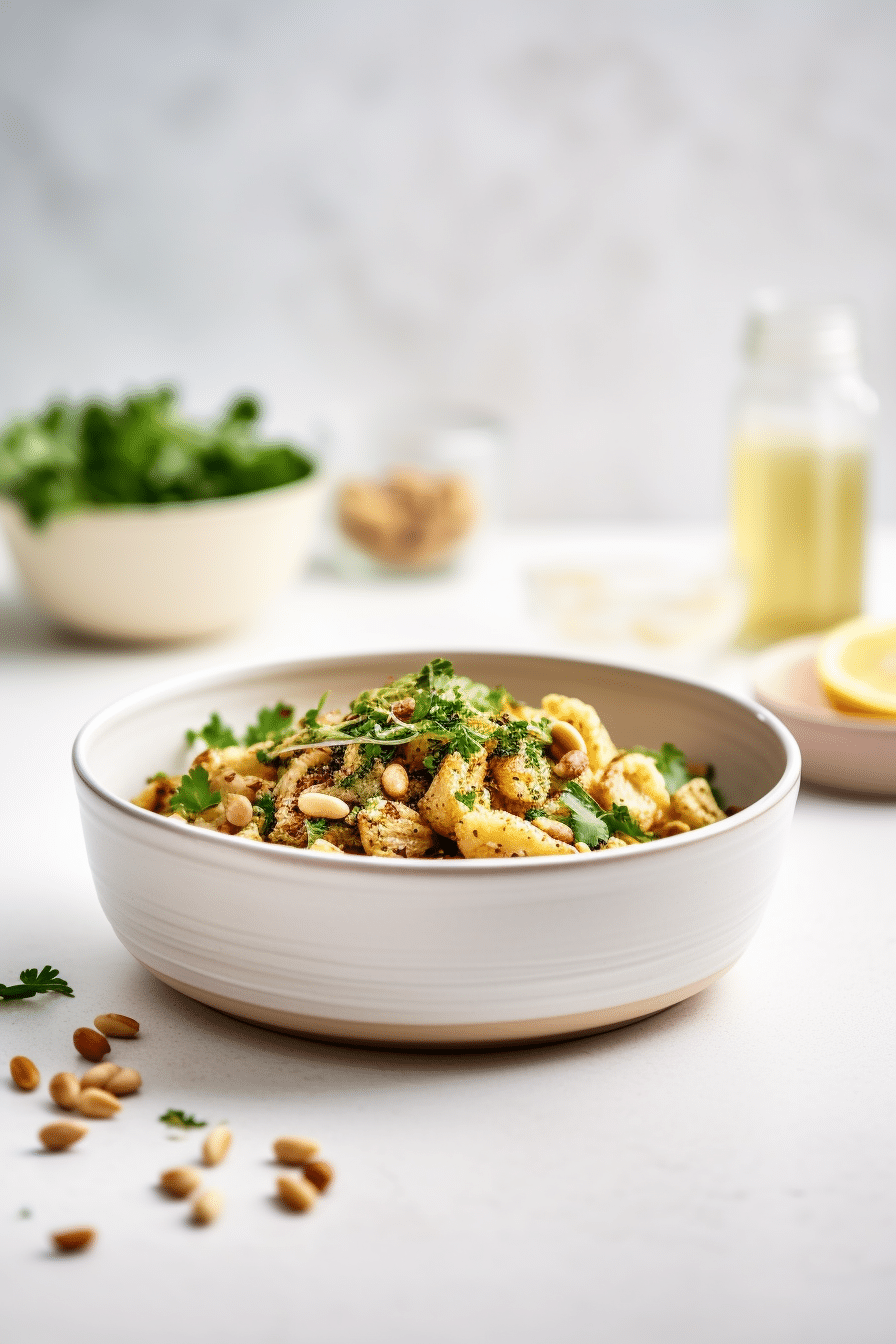 Keto Saffron Cauliflower Pilaf with Pine Nuts