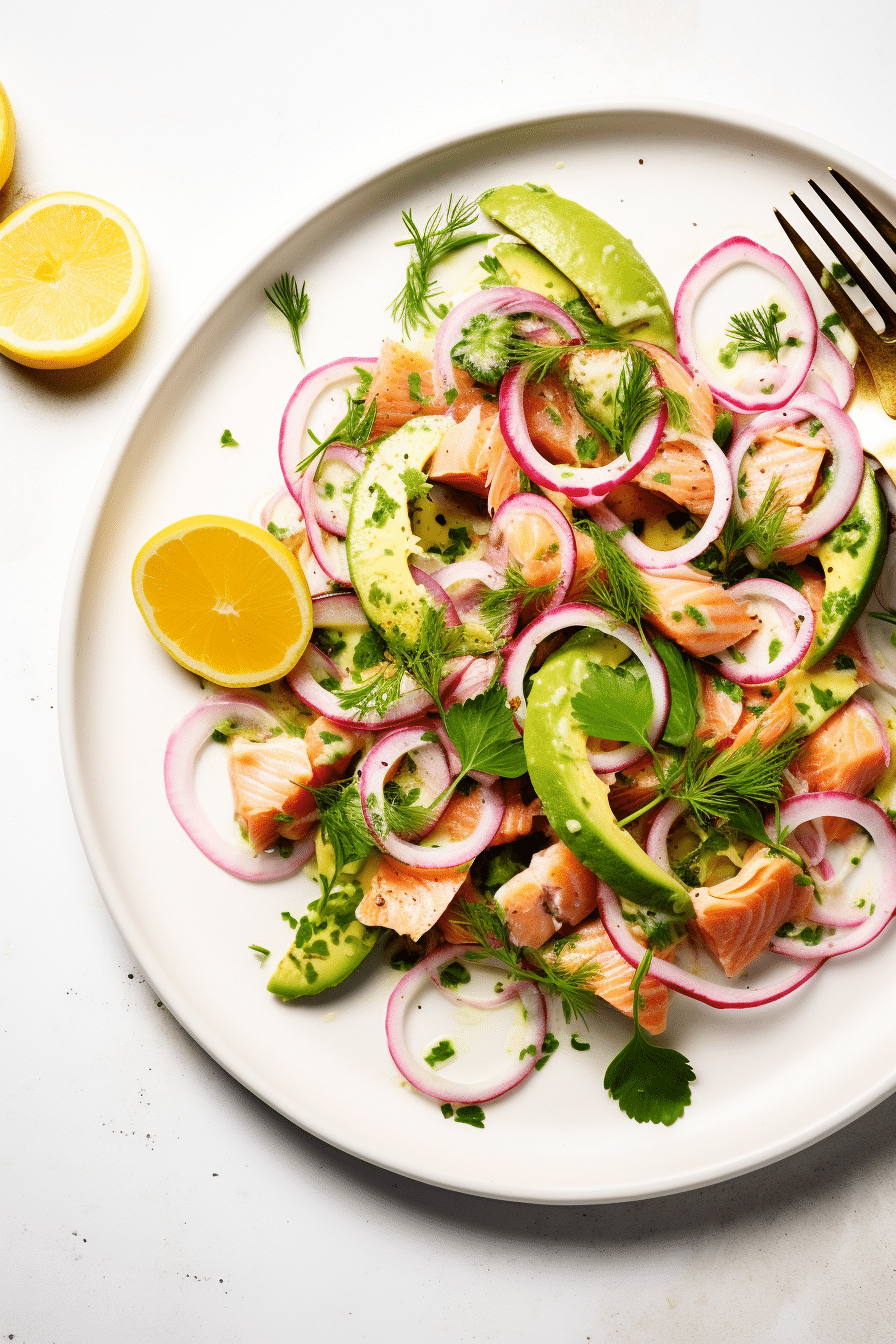 Keto Salmon Ceviche Preparation