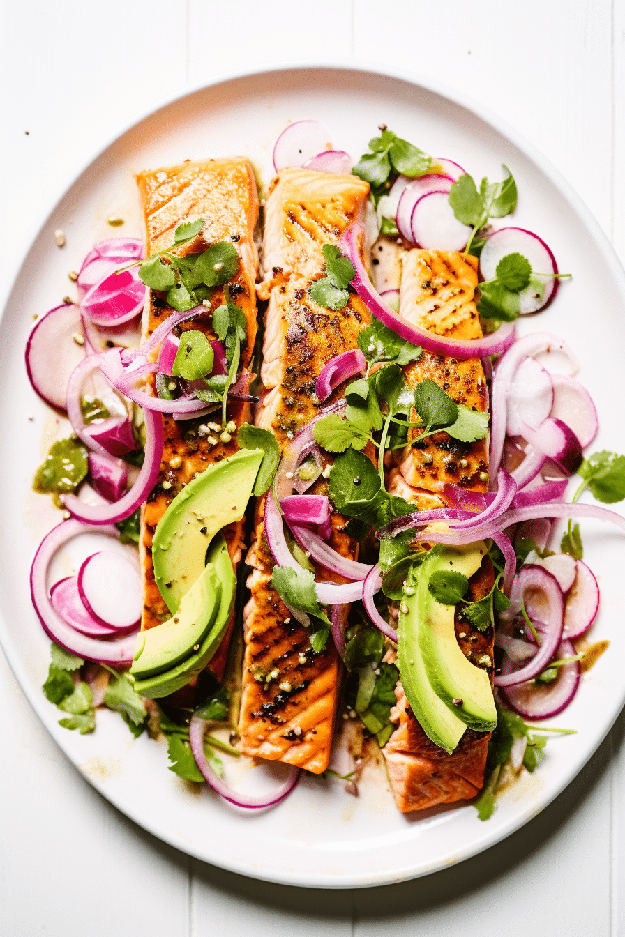 Keto Salmon with Avocado Salsa Ready to Serve