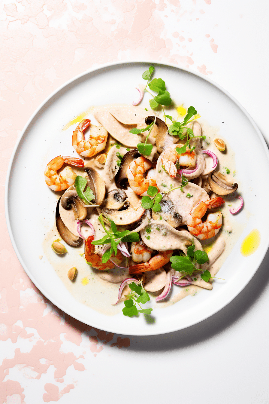Keto Shrimp and Mushroom Alfredo