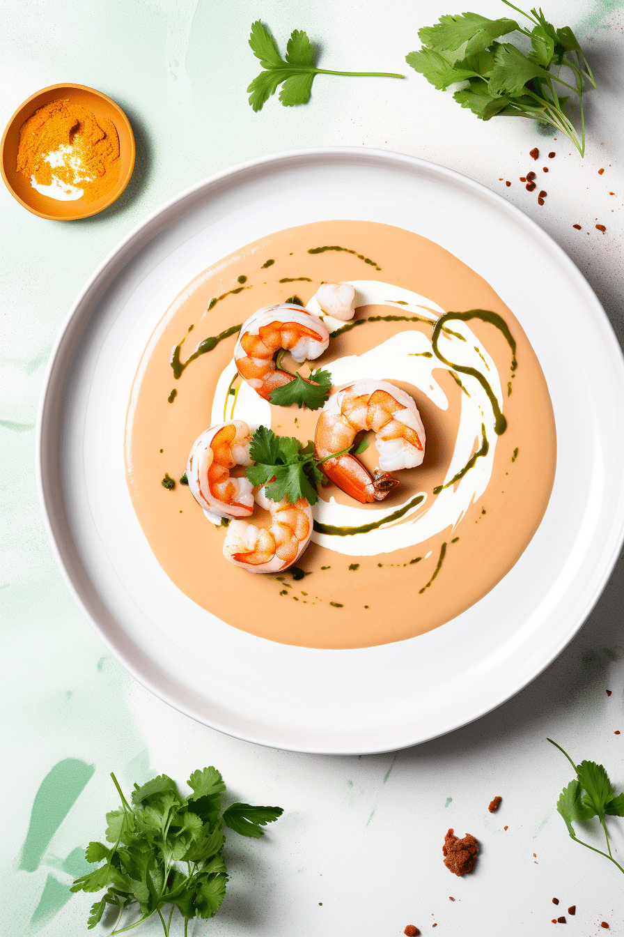 Serving Keto Shrimp Bisque
