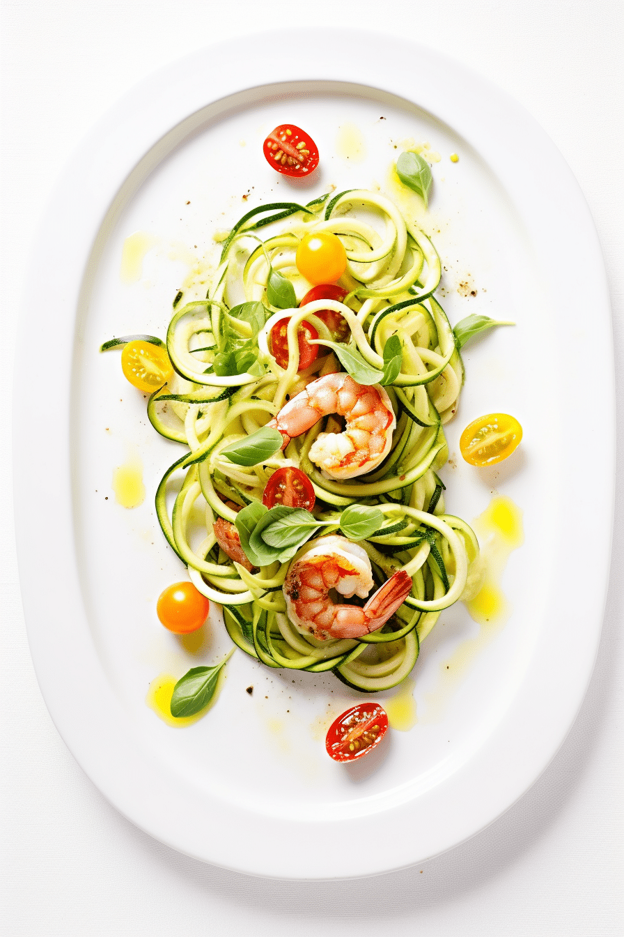 Keto Shrimp Primavera Served