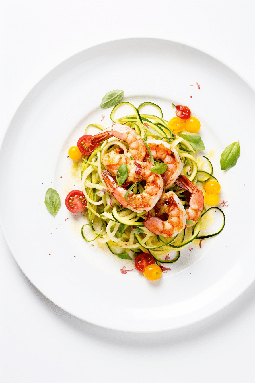 Keto Shrimp Primavera with Zucchini Noodles