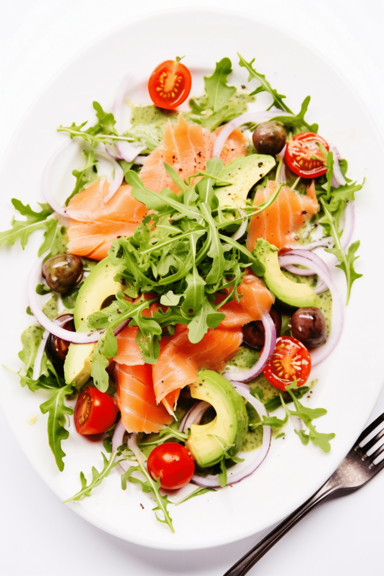 Keto Smoked Salmon and Arugula Salad_001