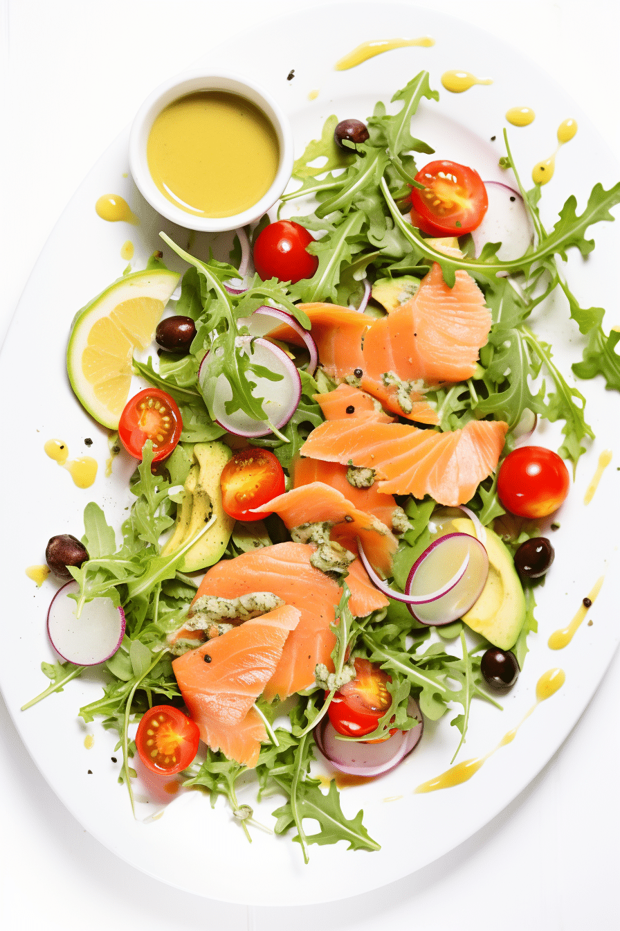 Keto Smoked Salmon and Arugula Salad