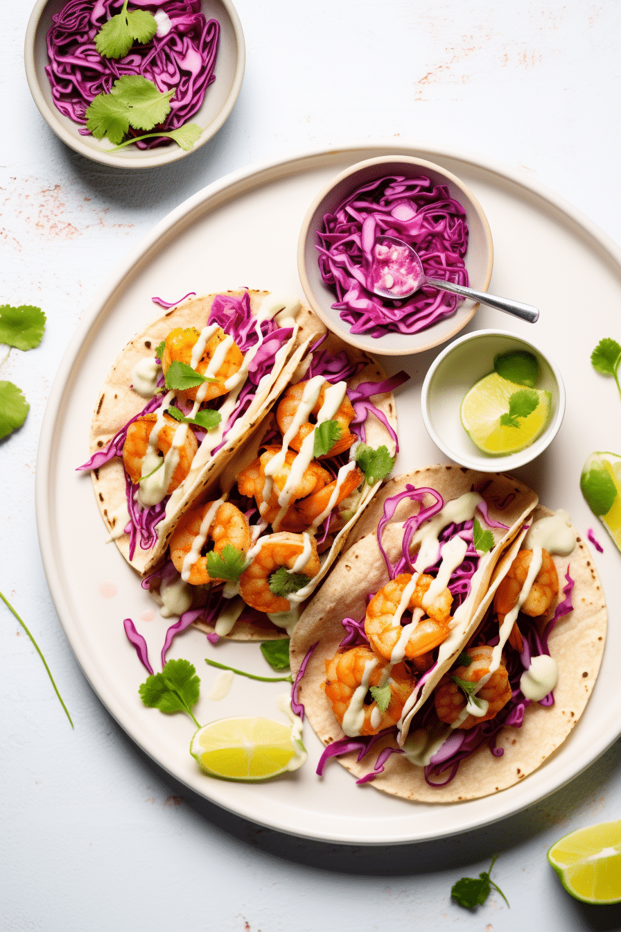 Keto Spicy Shrimp Tacos with Avocado Crema