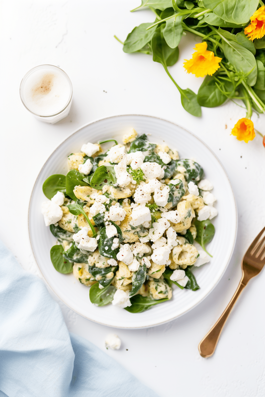 Keto Spinach and Feta Breakfast Scramble