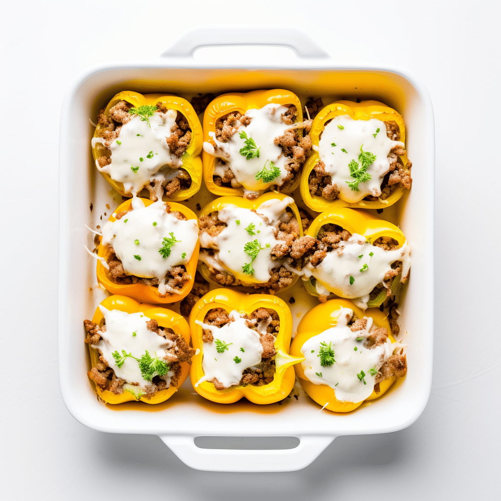 Keto Stuffed Peppers Ready to Serve