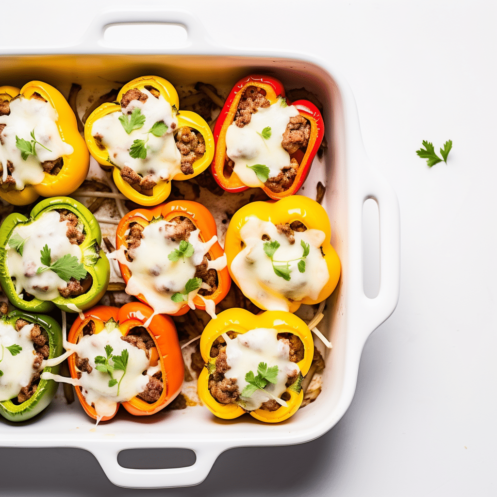 Keto Stuffed Peppers Cooking