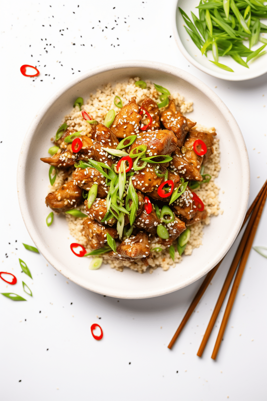 Keto Teriyaki Chicken with Cauliflower Fried Rice