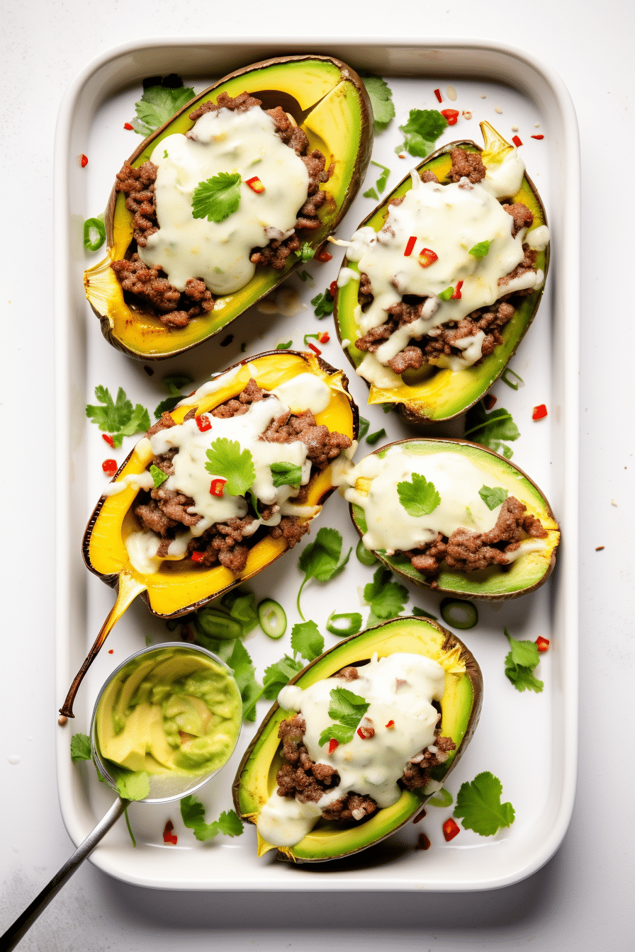 Keto Tex-Mex Stuffed Avocados