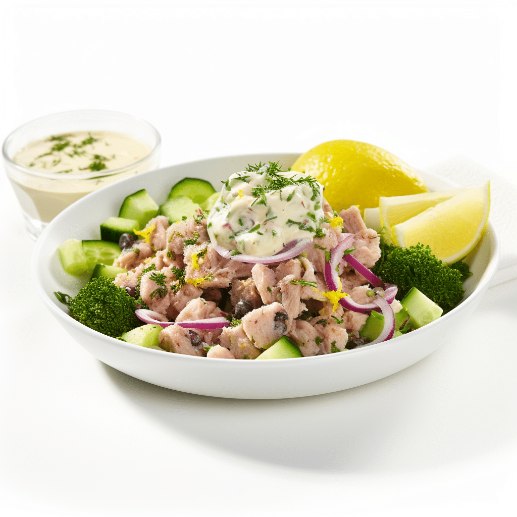 Preparing Keto Tuna Salad Ingredients