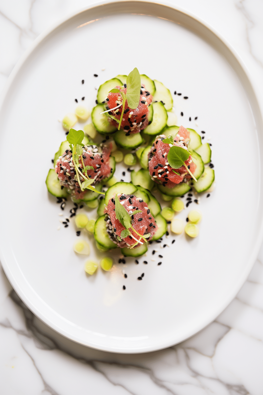Preparing Keto Tuna Tartare
