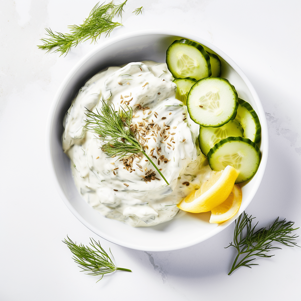Keto Tzatziki Preparation