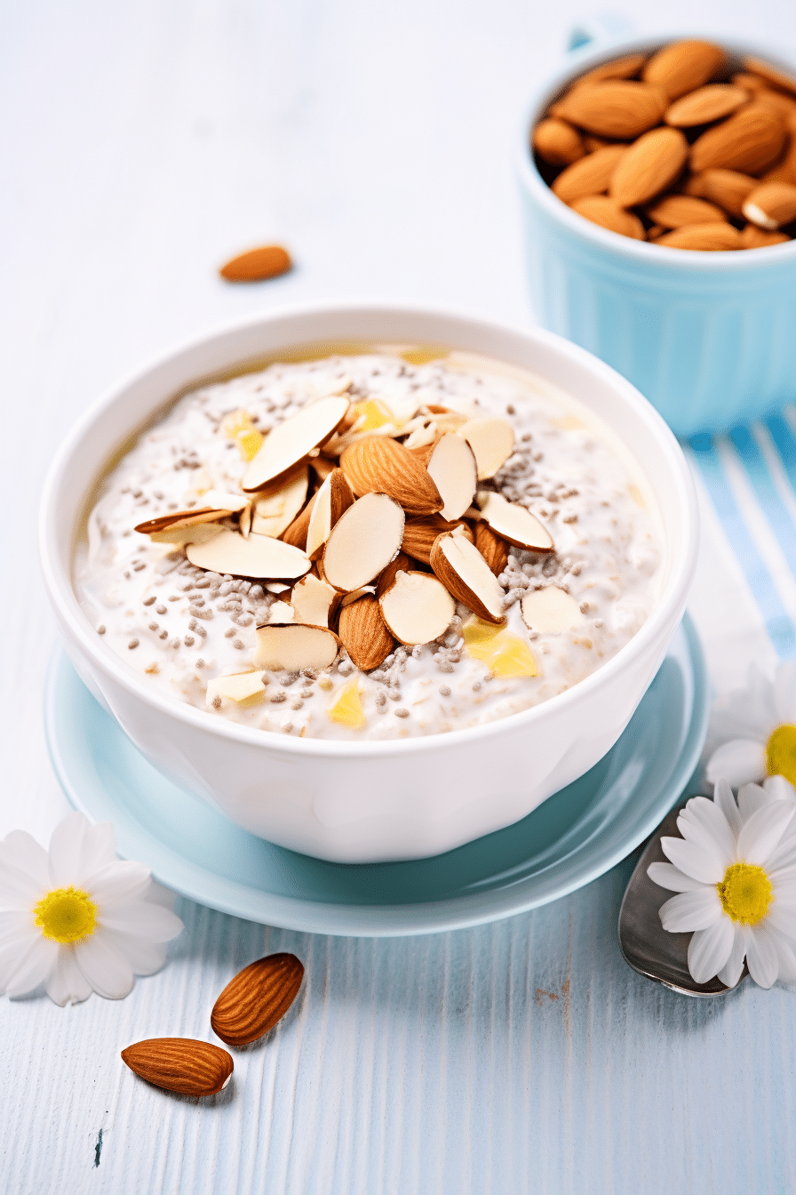 Ingredients for Keto Vanilla Almond Chia Breakfast Pudding