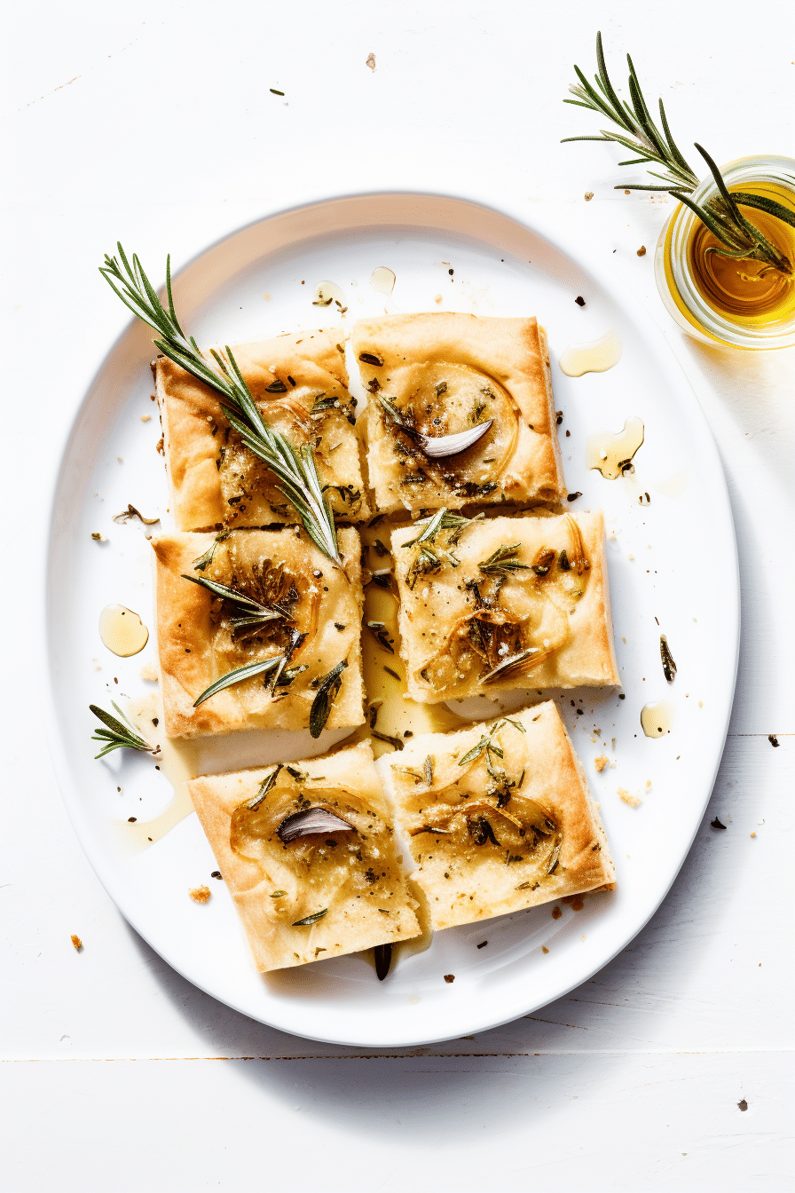 Keto Vegan Garlic and Rosemary Focaccia Preparation