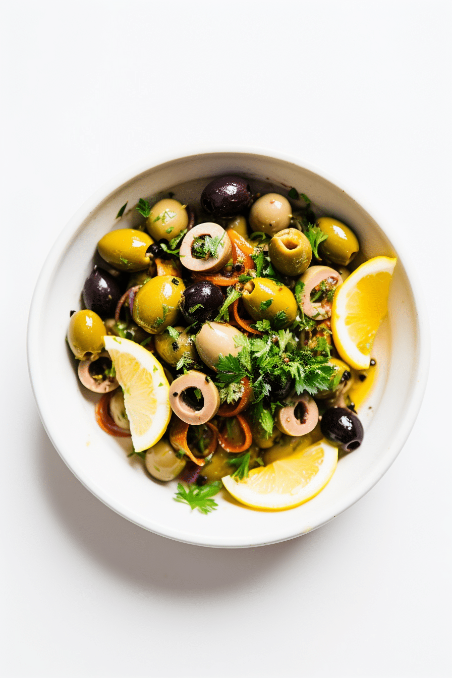 Preparing Moroccan Spiced Olives