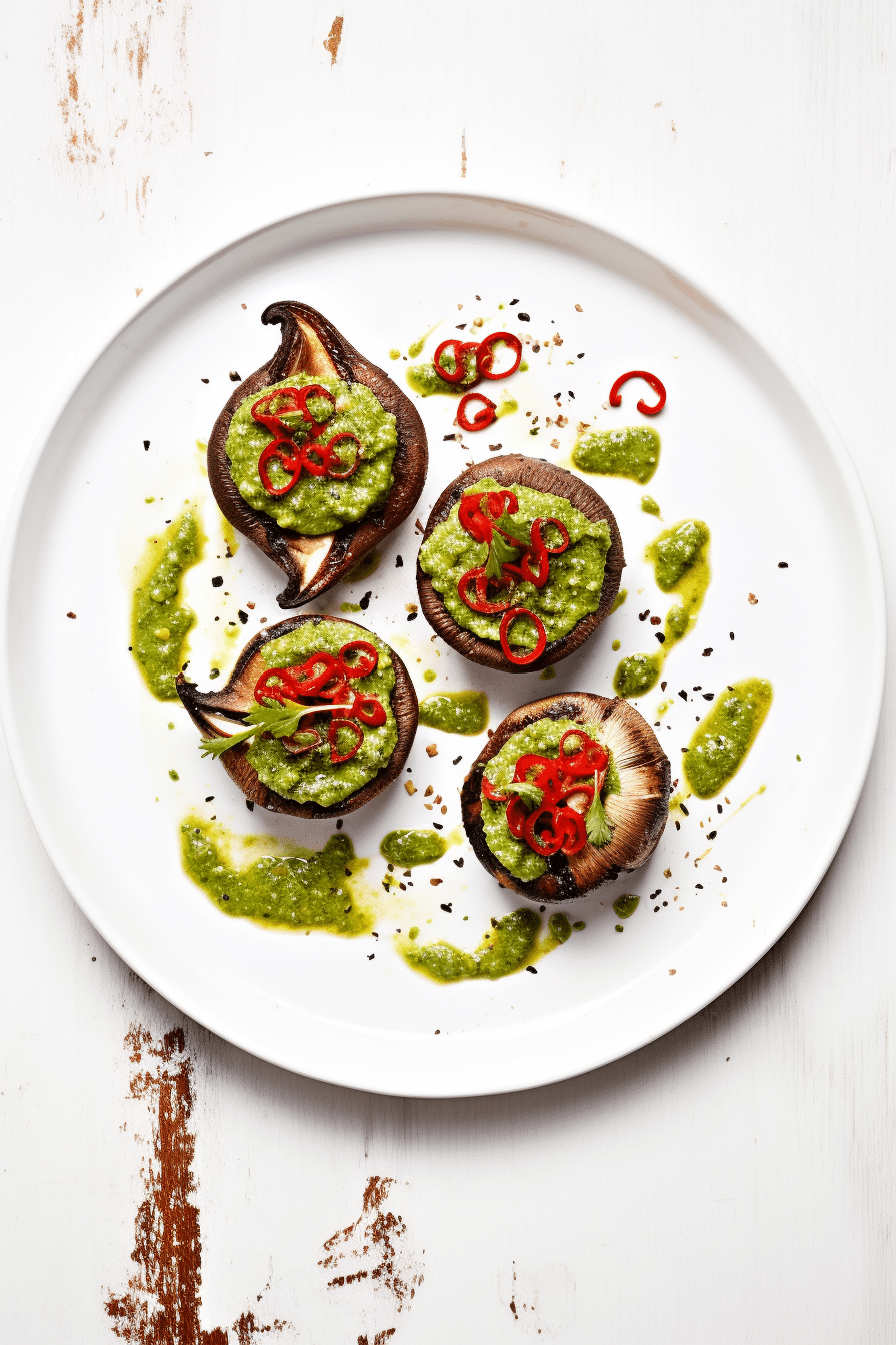 Keto Vegan Portobello Steak with Avocado Chimichurri