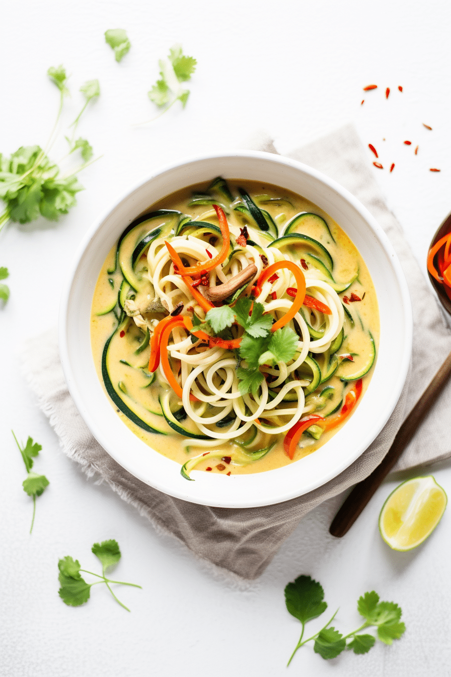 Ingredients for Keto Vegan Spicy Thai Coconut Soup