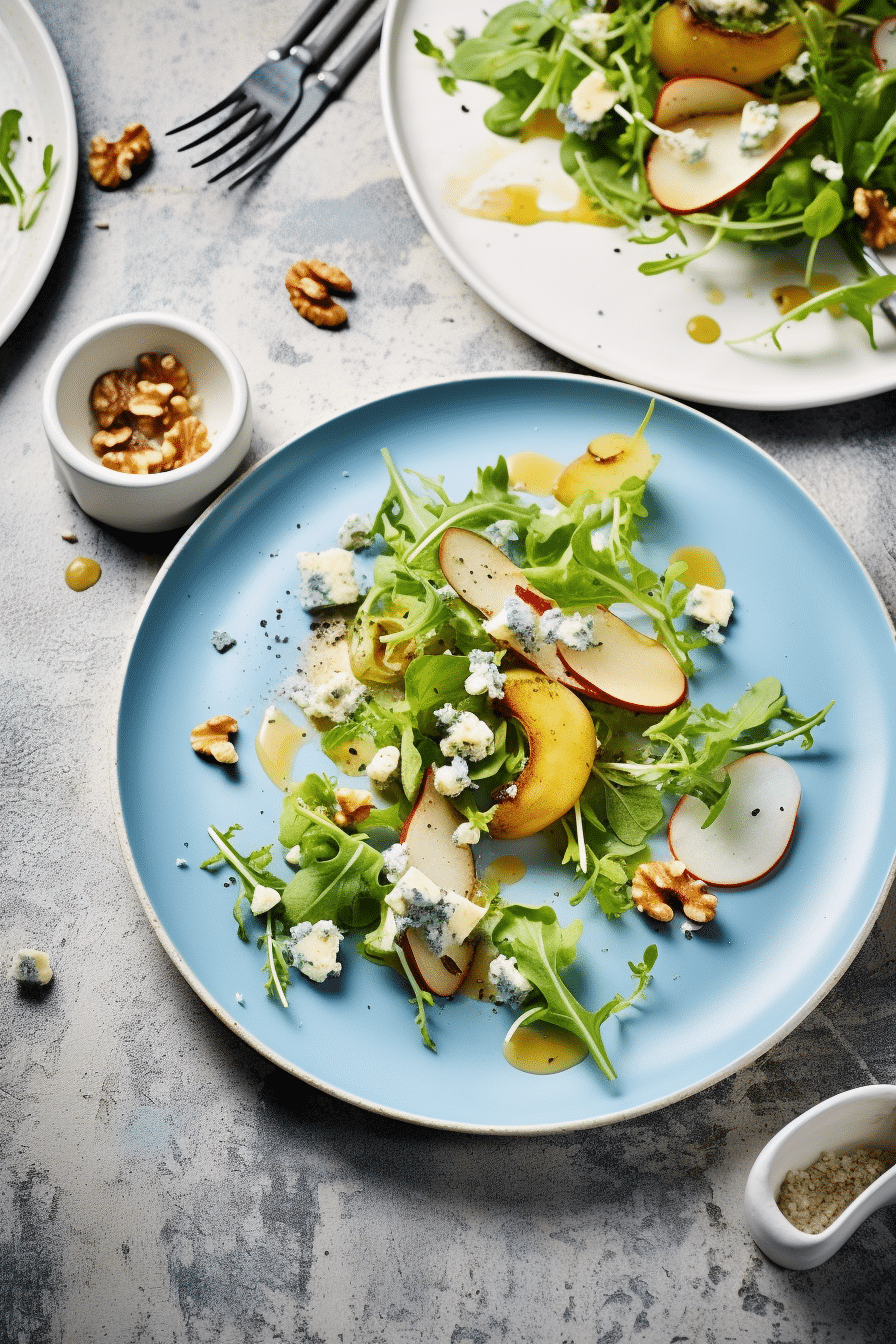 Ingredients for Keto Walnut and Blue Cheese Salad