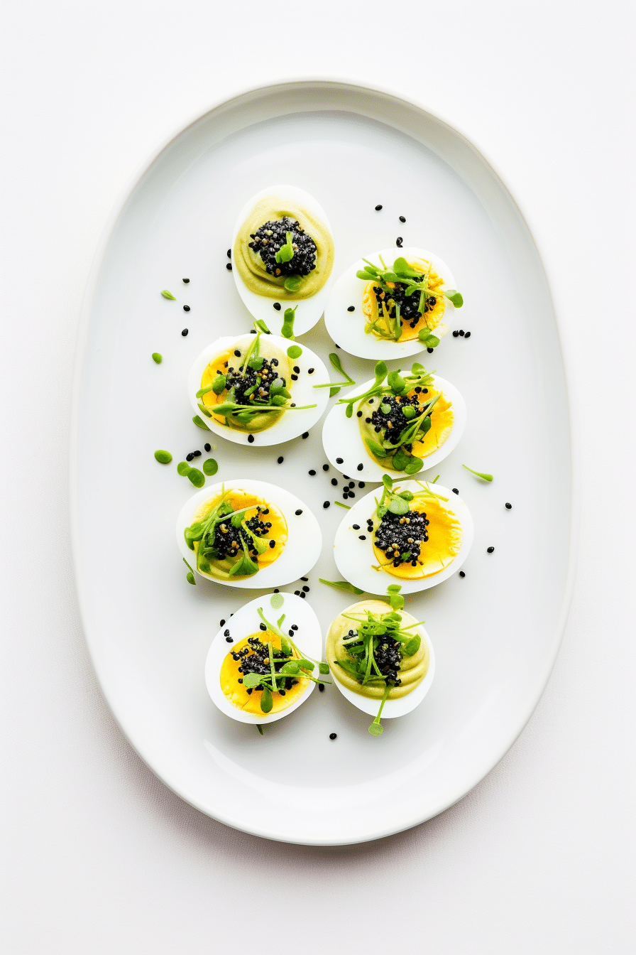 Keto Wasabi Mayo Deviled Eggs