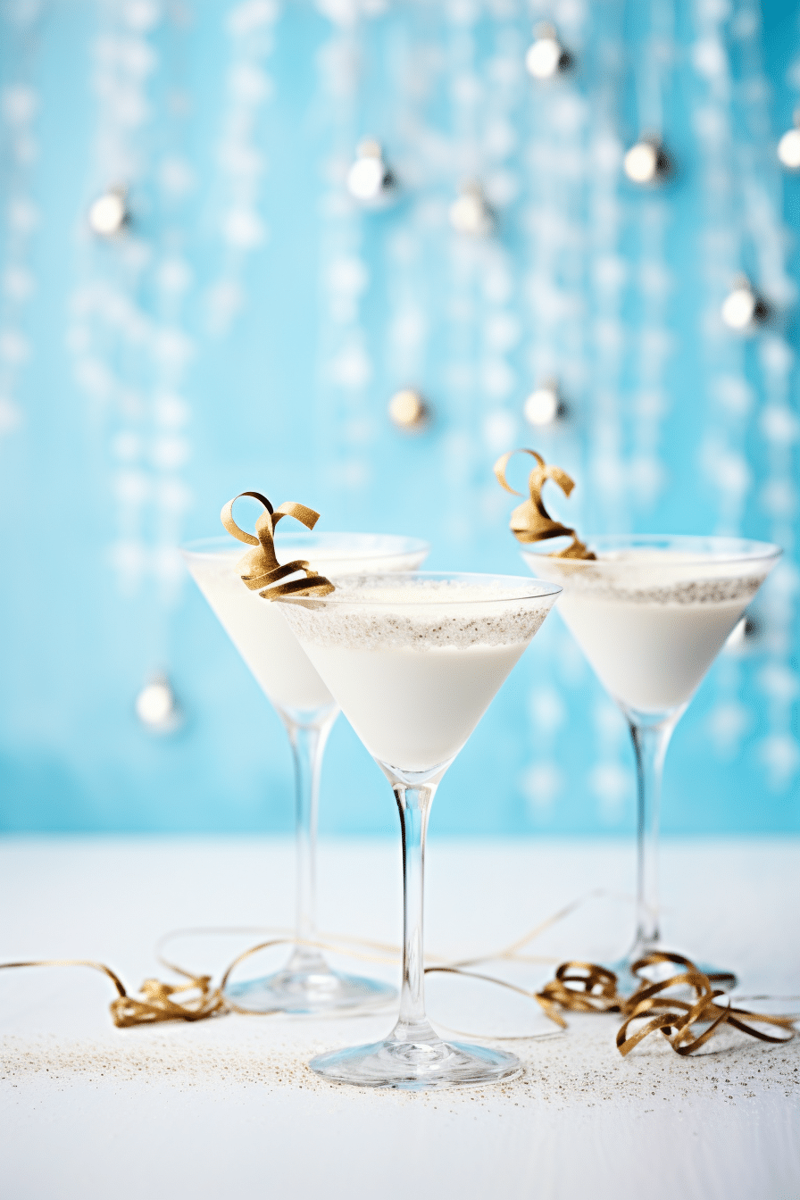 Keto White Christmas Martini Preparation