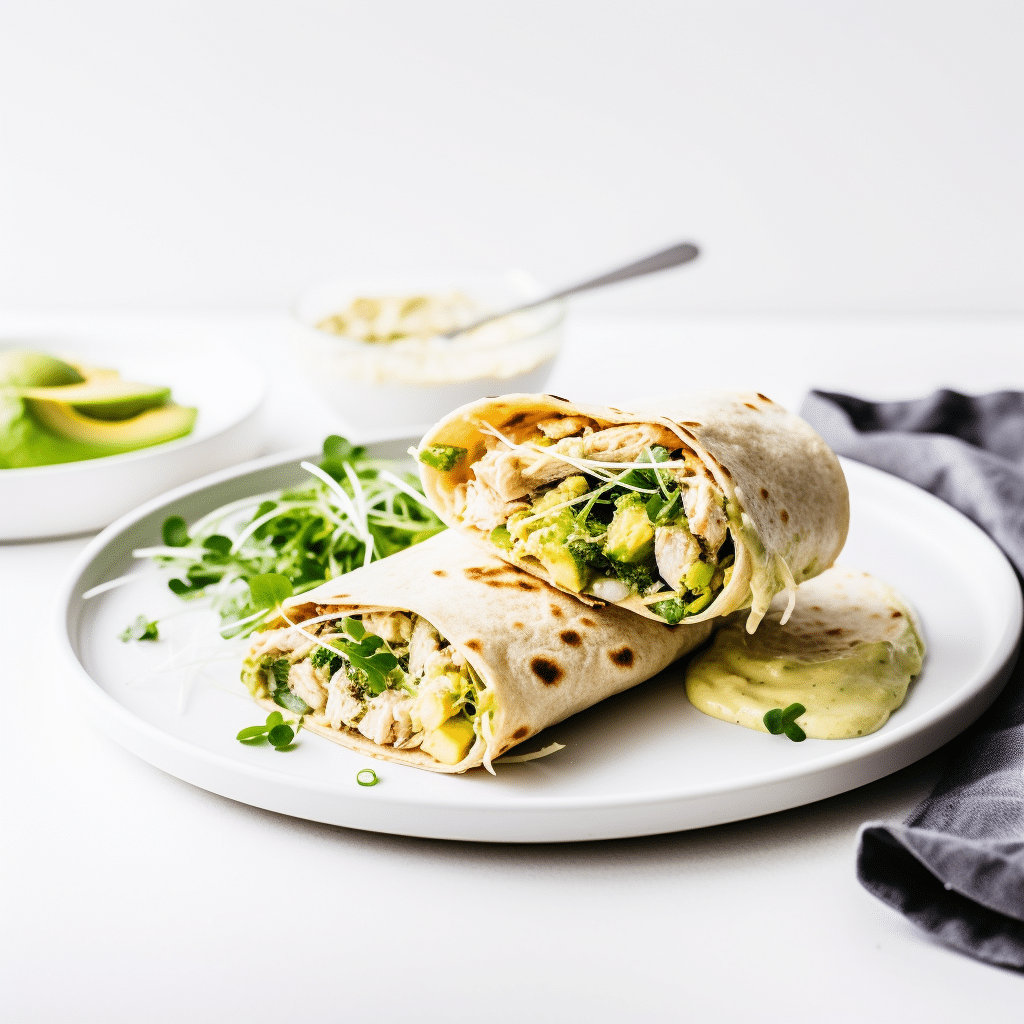 Keto Avocado Chicken Wraps Preparation